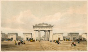 Indgangsportikoen til Euston Grove Station, London