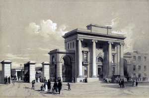 Indgang til Birmingham Station, september 1838 (pen & blæk og vask på papir)