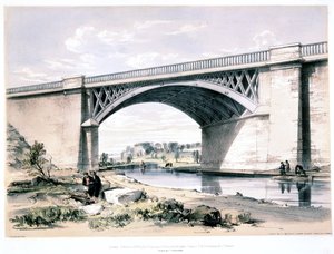Nash Mill Bridge, nær Kings Langley, Hertfordshire, 1839 af John Cooke Bourne