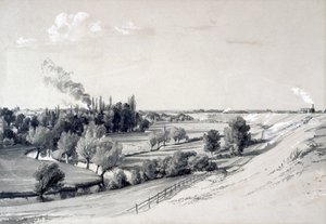 Watford Embankment, Hertfordshire, 29. oktober 1837 (pen & blæk og vask på papir) af John Cooke Bourne
