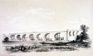 Wolverton Viaduct, august 1837 af John Cooke Bourne