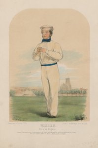 Portræt af John Wisden farve litho af John Corbet Anderson