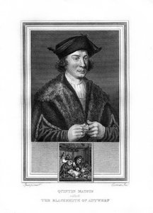 Quentin Matsys, maler i den flamske tradition, 1825. af John Corner