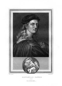 Raphael eller Raffaello, malermester og arkitekt ved den florentinske skole, 1825. af John Corner