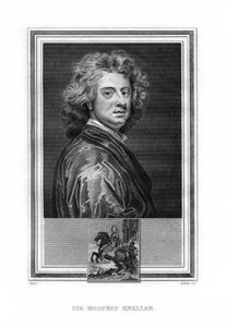 Sir Godfrey Kneller, tyskfødt engelsk barokmaler, 1825. af John Corner