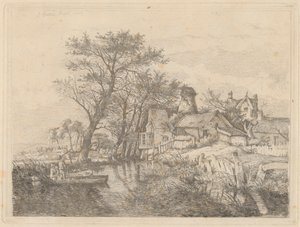 Bagsiden af New Mills, Norwich af John Crome