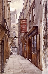 Botolph Alley, London, 1886 af John Crowther