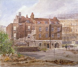 East Front of the Almonry Office, Middle Scotland Yard, Westminster, London, 1884. af John Crowther