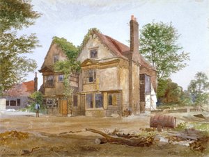 Set forfra af Basing Manor House, Peckham High Street, Camberwell, London, 1884 af John Crowther