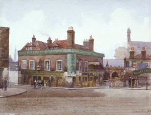 Green Gate Tavern ved krydset af City Road og Bath Street, London, c1880 af John Crowther