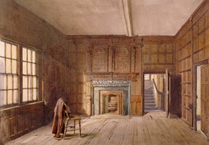 Indvendig udsigt af Sir John Spencers værelse i Canonbury House, Islington, London, 1887 af John Crowther