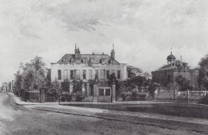 Det forsvundne London: Stockwell Park House, fra Stockwell Park (litografi) af John Crowther