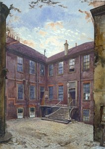 Udsigt over et gammelt hus i Great Winchester Street, City of London, 1880. af John Crowther