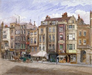 Udsigt over kommercielle lokaler i Strand, Westminster, London, 1881. af John Crowther