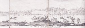 Panoramaudsigt over byen Benares, 1827 af John Dalrymple