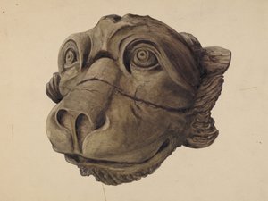Kattehoved gargoyle af John Davis