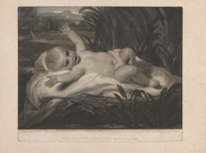 Moses in the Bulrushes [tilbageliggende barn]