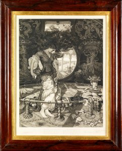 The Lady of Shalott (mezzotint)