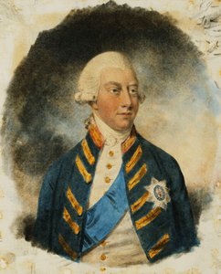 Portræt af kong George III, lille halvlængde, iført Windsor-uniform og bånd og strømpebåndsstjerne, 1787