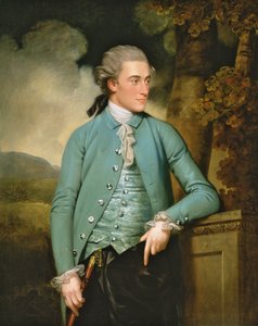 Et portræt af John Mortlock fra Cambridge og Abington Hall, Great Abington, Cambridgeshire, 1779 (se 197912 for par)
