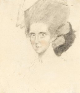 Grevinden af Strathmore, 1781 (blyant med sort og rød kridt på papir)