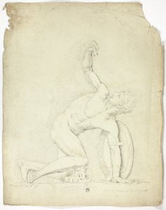 Såret kriger fra statuen i Rom af John Downman
