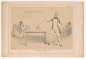 Spotprent mødte Lord Palmerston En stor gråd og lidt uld eller Retten til at søge, kontra besøgsretten! (titel på objekt) HB Sketches (serietitel på objekt) af John Doyle