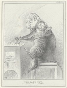 Spotprent på Talleyrand en Palmerston, 1832 Kattens pote (titel på objekt) Politiske skitser (serietitel) af John Doyle