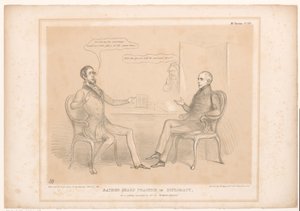 Spotprent op koninklijke huwelijken Temmelig skarp praksis i diplomati, eller en nysgerrig illustration af Entente Cordiale (titel på objekt) HB Sketches (serietitel på objekt) af John Doyle