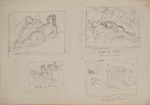 Adonis død (blyant) af John Duncan