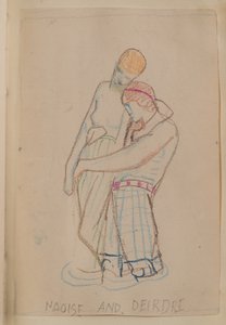 Naoise og Deirdre (blyant) af John Duncan