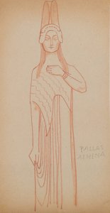 Pallas Athena (blyant) af John Duncan