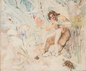 Pan, ca. 1895 (akvarel) af John Duncan