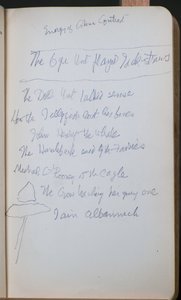 Skitsebog indeholdende 60 skitser og illustrationer, skrifter om temperamaling og kunstnere inklusive Botticelli af John Duncan
