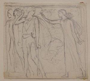 Deirdres tre kald (blyant) af John Duncan