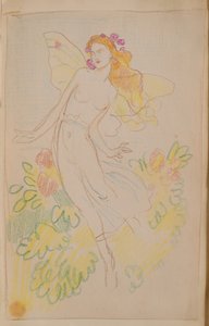 Uden titel [Fairy] (blyant) af John Duncan