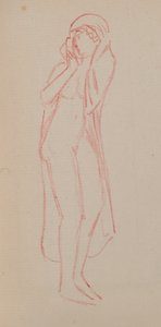 Uden titel [Kvindefigur] (blyant) af John Duncan