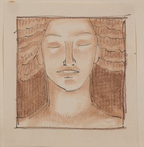 Uden titel [Mand ansigt] (blyant) af John Duncan