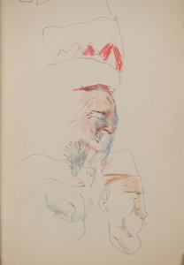 Unavngivet [Profilansigter] (blyant) af John Duncan