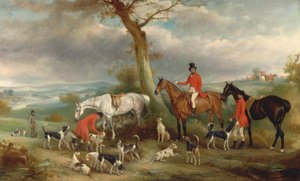 Thomas Wilkinson, M.F.H., med Hurworth Foxhounds af John E. Ferneley