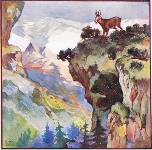 For at have nogen chance skal jeg være på toppen af en enorm klippe, omkring to tusinde fod over mit hoved (farve litho)