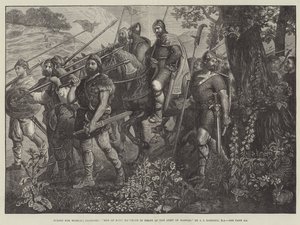 Mænd fra Kent marcherer foran Army of Harold af John Evan Hodgson