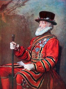 En gardermester (farvelitografi) af John Everett (after) Millais