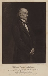 William Ewart Gladstone, britisk liberal statsmand og premierminister (fotogravure)