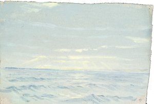 Havbillede, slutningen af det 19. århundrede - midten af det 20. århundrede (olie på papir) af John Everett
