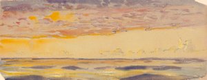 Havlandskab, gult hav og lilla skyer, slutningen af det 19. århundrede - midten af det 20. århundrede (akvarel, pastel) af John Everett