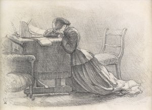 En kone - Illustration til et digt af John Everett Millais