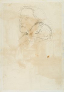 Accepteret, 1853 (pen og brunt blæk på vævet papir) af John Everett Millais