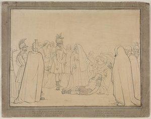 Aeneas viste liget af Pallas fra Virgils Aeneid, 1843. af John Everett Millais