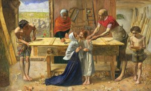 Kristus i sine forældres hus af John Everett Millais